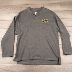 MICHIGAN WOLVERINES Vintage Grey Fleece Mens Sz Medium‎ Pullover Sweater 90s